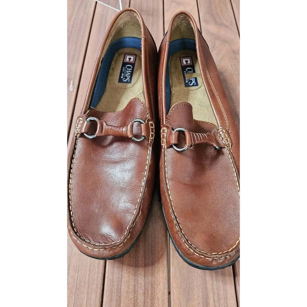 CHAPS RALPH‎ LAUREN Men’s Horsebit Loafers Brown Leather Rubber Soles 13M shoes